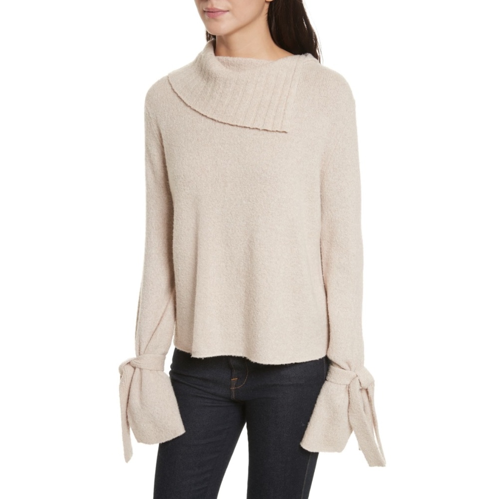 NEW Brochu Walker Agna Tie Sleeve Pullover Small